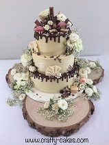 Chocolate drip 3 tier Wedding cake